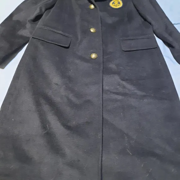 Ralph Lauren black button-up coat
