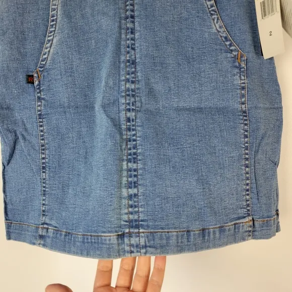 RALPH LAUREN Stretchy Mini Jean Skirt with Lycra Sz 2