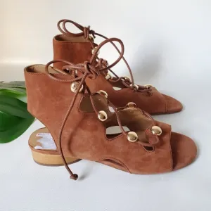 Rebecca Minkoff Kyla Ghillie Sued Sandal Boho NWOT