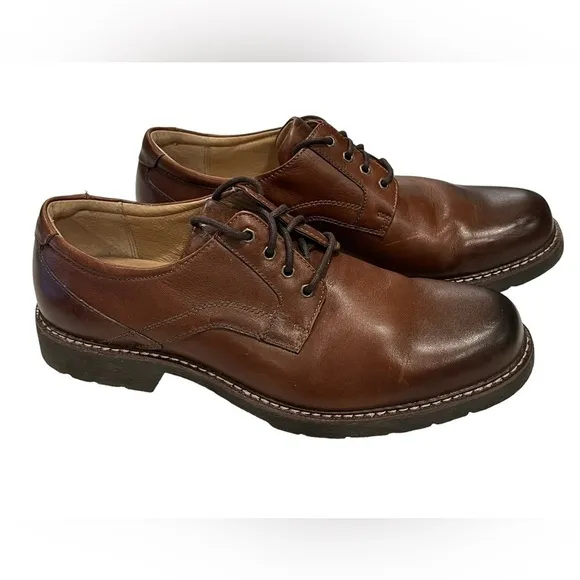 RedHead Oxford PT Genuine Brown Leather Lace-Up Oxford Loafers