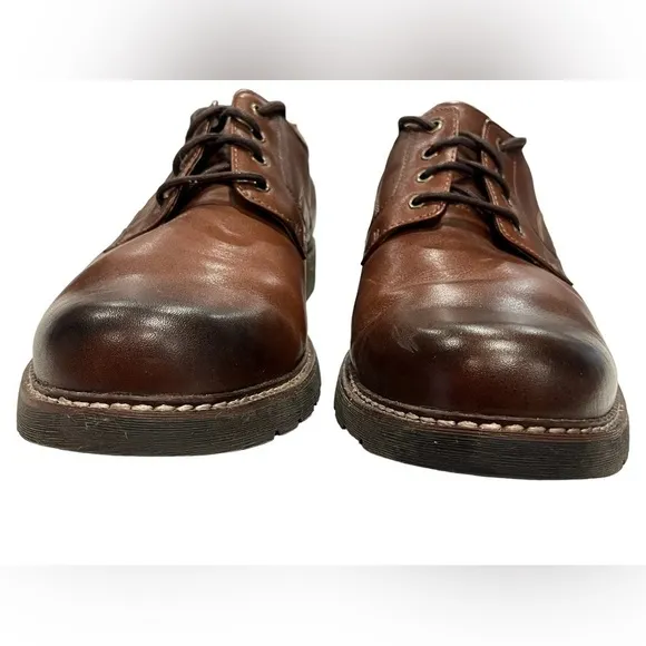RedHead Oxford PT Genuine Brown Leather Lace-Up Oxford Loafers