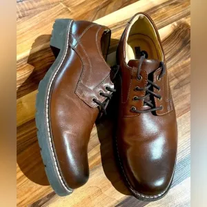 RedHead Oxford PT Genuine Brown Leather Lace-Up Oxford Loafers