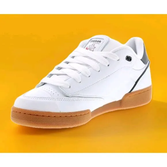 Reebok Club C Bulc Mens Leather Lace Up Lifestyle Sneakers Shoes 9.5 Walking