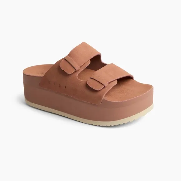 Reef Ojai Gigi Platform Sandals In Cork Pink 8 NIB New In Box NWT