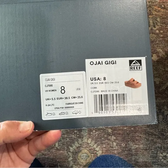 Reef Ojai Gigi Platform Sandals In Cork Pink 8 NIB New In Box NWT