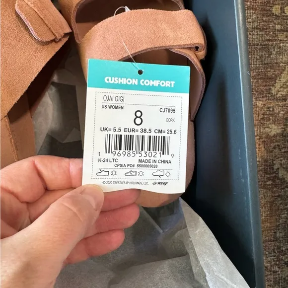Reef Ojai Gigi Platform Sandals In Cork Pink 8 NIB New In Box NWT