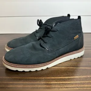 REEF Voyage Chukka Boots Black Suede Leather Casual Men's 10