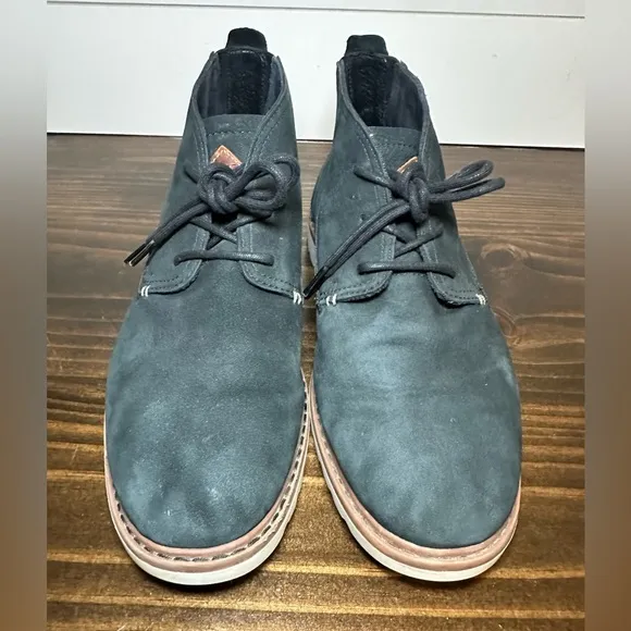 REEF Voyage Chukka Boots Black Suede Leather Casual Men's 10