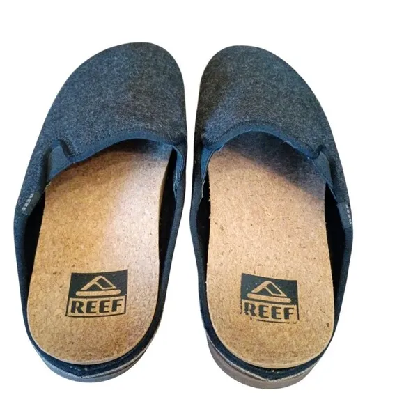 Reef Men's Cushion Homey Slipper Size 8 Comfort Arch Support Cork Slip On Storm