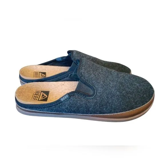 Reef Men's Cushion Homey Slipper Size 8 Comfort Arch Support Cork Slip On Storm