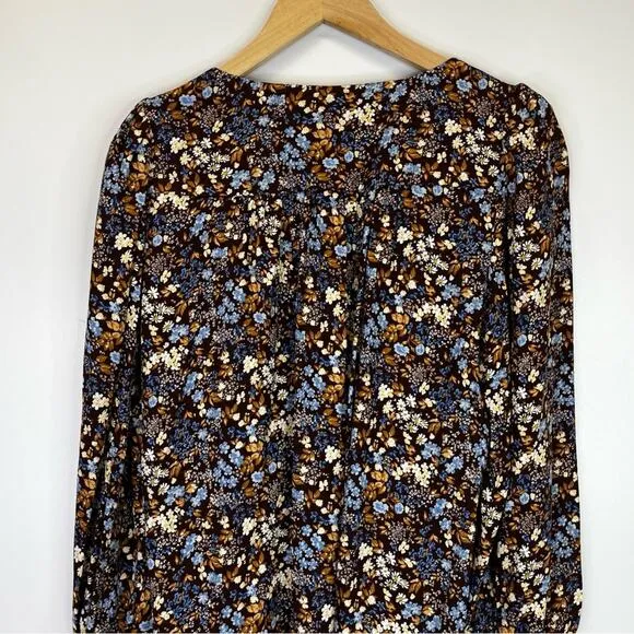 Reformation Blake mini dress morel brown floral - large