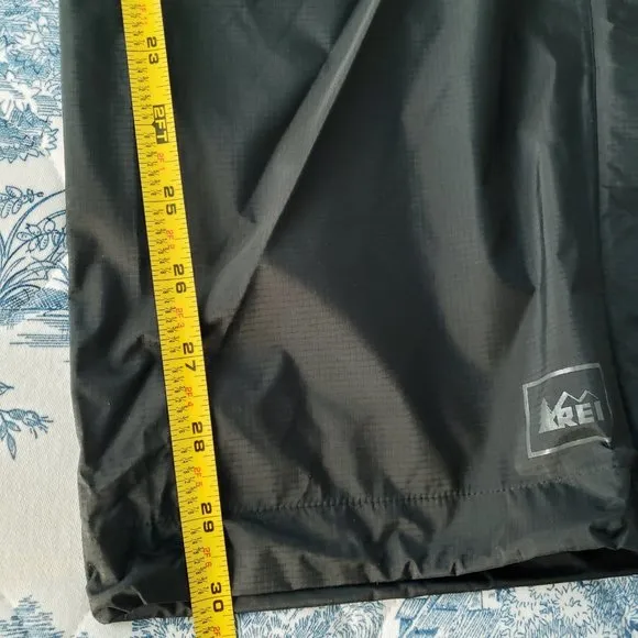 REI Talusphere Waterproof Lightweight Nylon Black Rain Pants