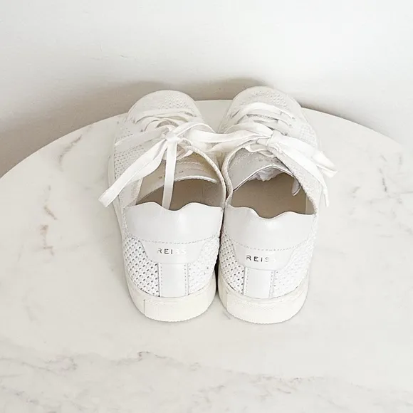 Reiss NEW Brackley Knit Off White Sneakers Size 6