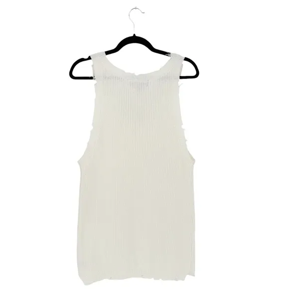 Retrofete SER.O.YA Yonit Knit Tank Dress Beach Swim Coverup in White Medium NWT
