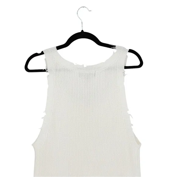Retrofete SER.O.YA Yonit Knit Tank Dress Beach Swim Coverup in White Medium NWT
