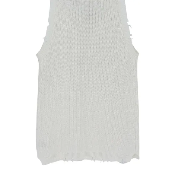 Retrofete SER.O.YA Yonit Knit Tank Dress Beach Swim Coverup in White Medium NWT