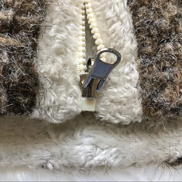 Reversible Faux Fur High Mock Collar Vest wit Side Pockets
