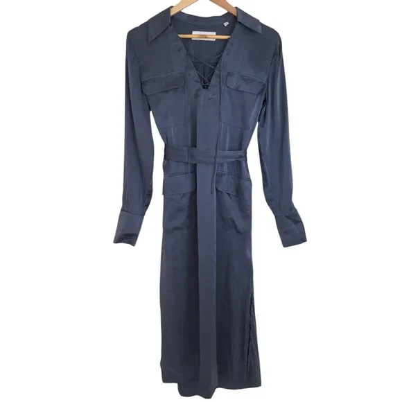 Revolve Equipment Alexis Silk Dress in Flint Stone S