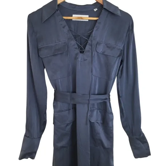 Revolve Equipment Alexis Silk Dress in Flint Stone S