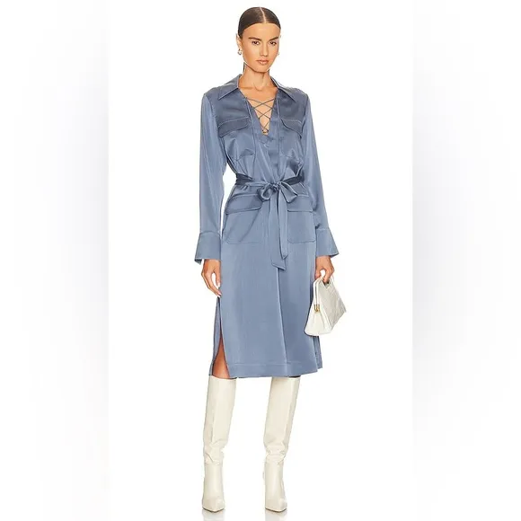 Revolve Equipment Alexis Silk Dress in Flint Stone S