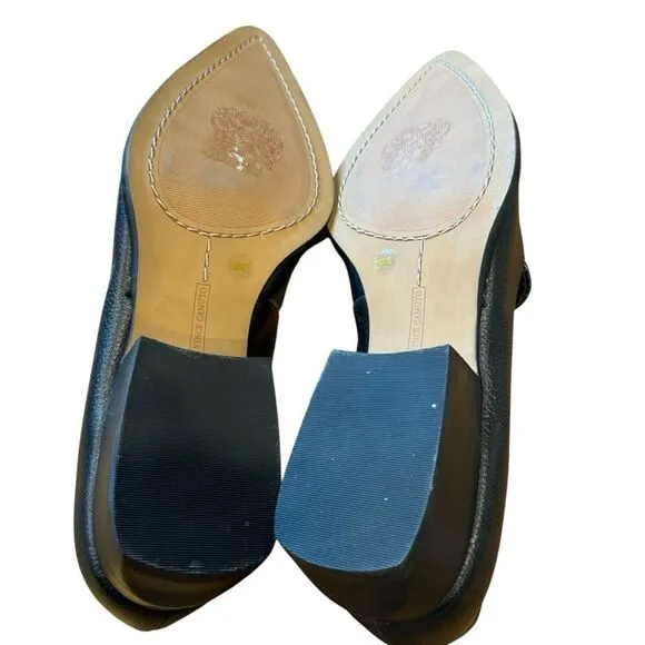 Revolve Vince Camuto Becarda Pebbled Faux Leather Pointed Toe Loafer Flats US 11