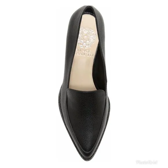 Revolve Vince Camuto Becarda Pebbled Faux Leather Pointed Toe Loafer Flats US 11