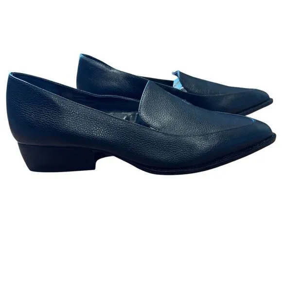 Revolve Vince Camuto Becarda Pebbled Faux Leather Pointed Toe Loafer Flats US 11