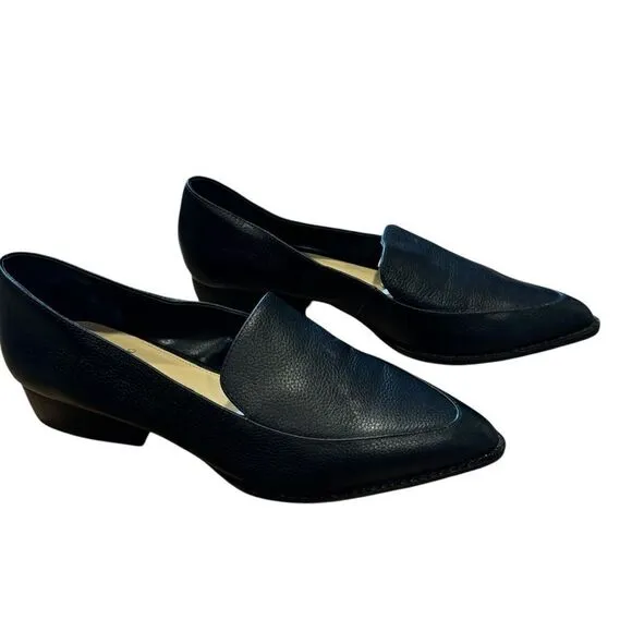 Revolve Vince Camuto Becarda Pebbled Faux Leather Pointed Toe Loafer Flats US 11