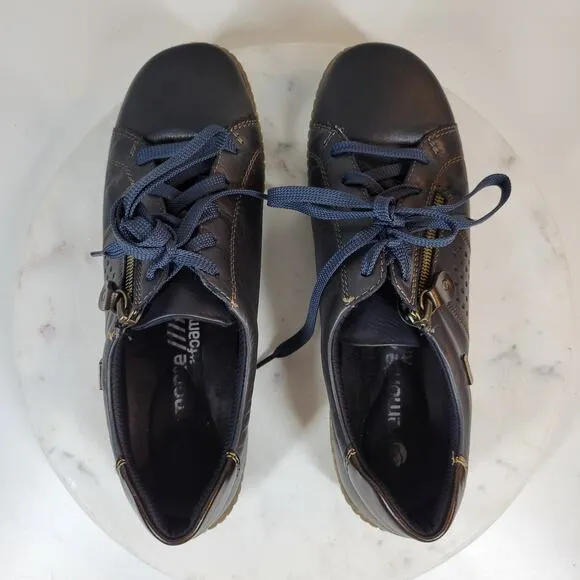 Rieker Remonte Tex Womens Shoes US 10.5 EU 41 Blue Leather Comfort Sneakers Walk