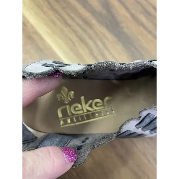 Rieker Sina Woven Low Heel Slingback Sandals WOMEN Size 39 US‎ 8.5