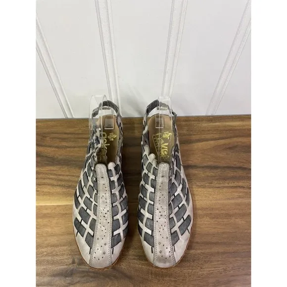 Rieker Sina Woven Low Heel Slingback Sandals WOMEN Size 39 US‎ 8.5
