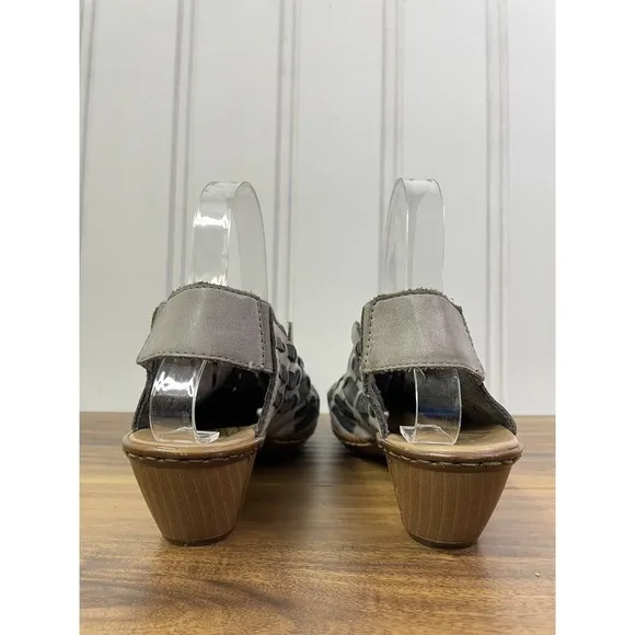 Rieker Sina Woven Low Heel Slingback Sandals WOMEN Size 39 US‎ 8.5