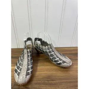 Rieker Sina Woven Low Heel Slingback Sandals WOMEN Size 39 US‎ 8.5