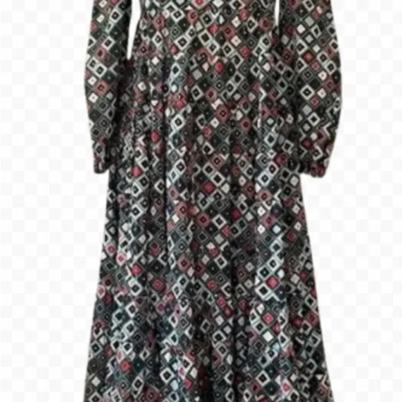 RIXO London ‘Camron’ Maxi Dress in Klimt Chess Print NWT