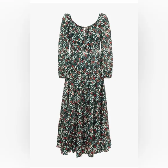 RIXO London ‘Camron’ Maxi Dress in Klimt Chess Print NWT