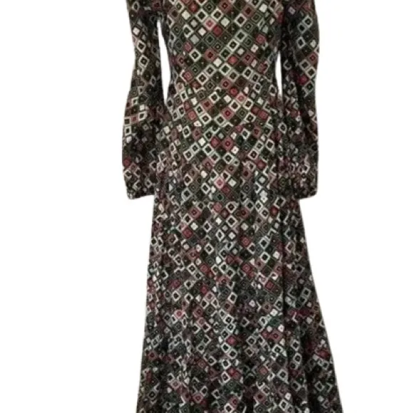 RIXO London ‘Camron’ Maxi Dress in Klimt Chess Print NWT