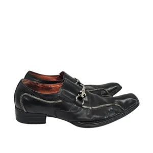 Robert Wayne Black Leather Loafers Slip-Ons