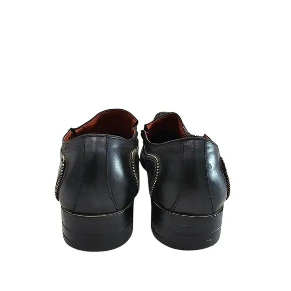 Robert Wayne Black Leather Loafers Slip-Ons