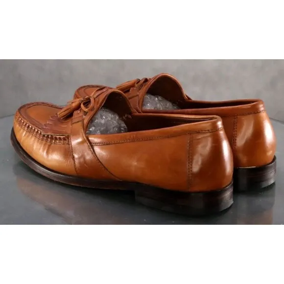 Rockport Men's Kiltie Tassel Loafers Shoes Size 10 Leather Tan 20-3370