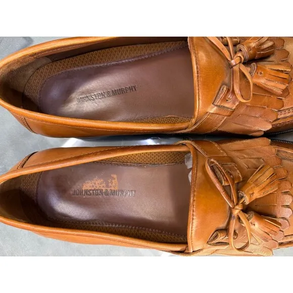 Rockport Men's Kiltie Tassel Loafers Shoes Size 10 Leather Tan 20-3370