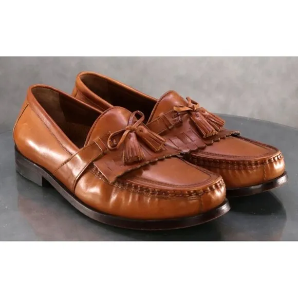 Rockport Men's Kiltie Tassel Loafers Shoes Size 10 Leather Tan 20-3370