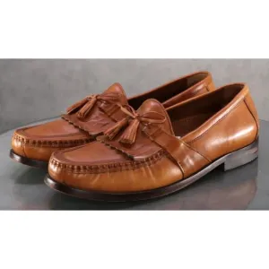 Rockport Men's Kiltie Tassel Loafers Shoes Size 10 Leather Tan 20-3370