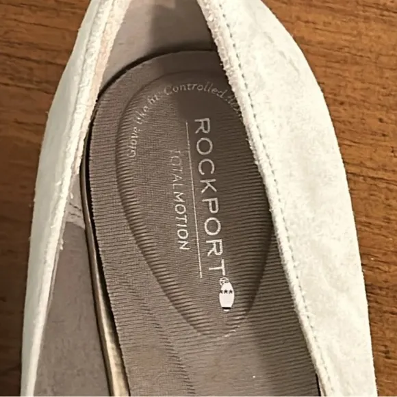 Rockport Total Motion Laylani Suede Stud Loafers in Desert Sage, Womens Size 8