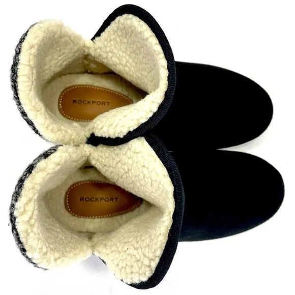 ROCKPORT VEDA TruTECK FAUX FUR LINING SLIPPER BOOT🆕