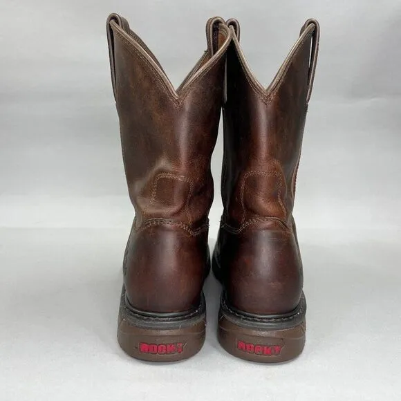 Rocky Men's Size 10W 10&quot; Original Ride Waterproof Steel Toe Western Boots
