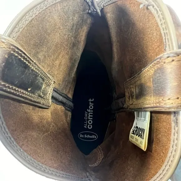 Rocky Men's Size 10W 10&quot; Original Ride Waterproof Steel Toe Western Boots