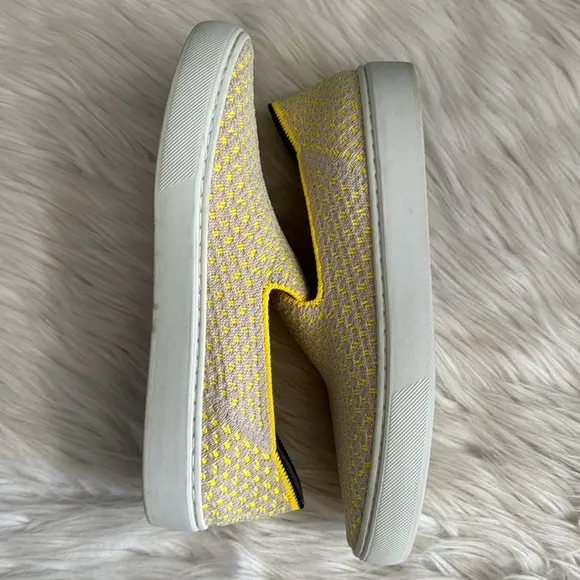 Rothy's &quot;Retired&quot; Sunshine Yellow Honeycomb Slip-On Sneakers Size 7