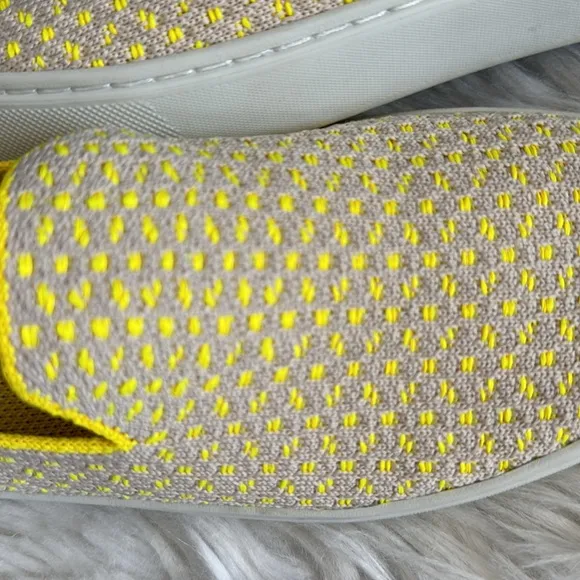 Rothy's &quot;Retired&quot; Sunshine Yellow Honeycomb Slip-On Sneakers Size 7