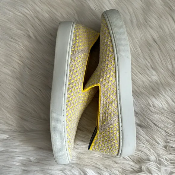 Rothy's &quot;Retired&quot; Sunshine Yellow Honeycomb Slip-On Sneakers Size 7