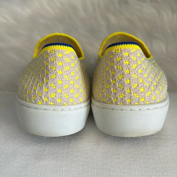 Rothy's &quot;Retired&quot; Sunshine Yellow Honeycomb Slip-On Sneakers Size 7
